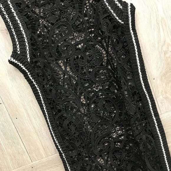 Knit Crochet Cover Up Black BB798 BB799 - Picture 3 of 4